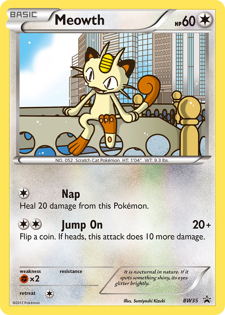 Meowth (BW35) (Cosmos Holo) [Black & White: Black Star Promos] | North Game Den