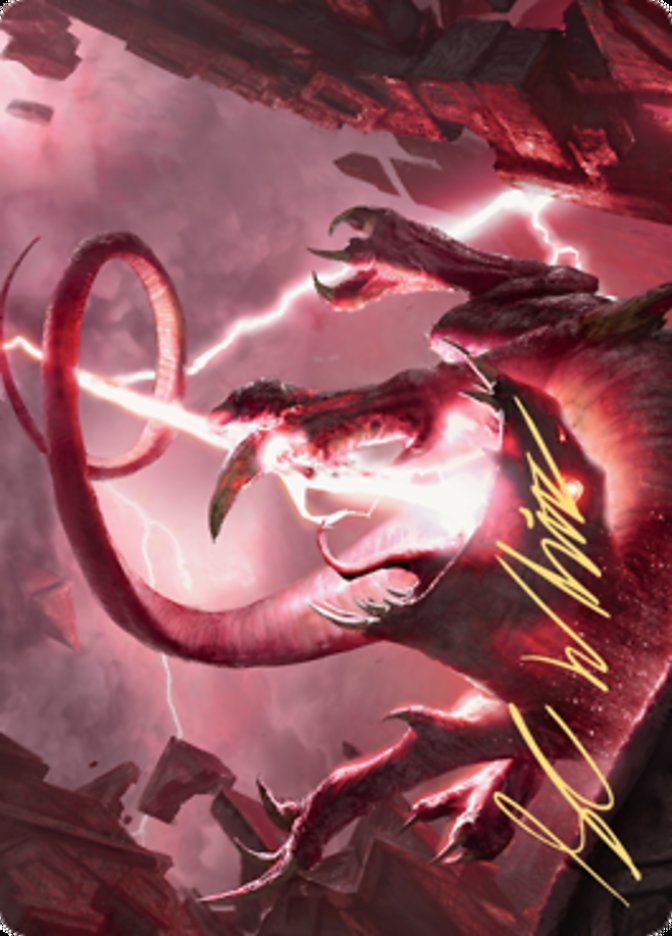 Thundering Rebuke Art Card (Gold-Stamped Signature) [Zendikar Rising Art Series] | North Game Den