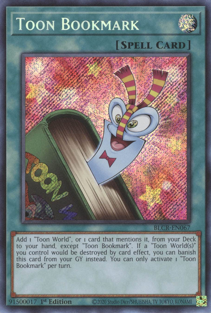 Toon Bookmark [BLCR-EN067] Secret Rare | North Game Den