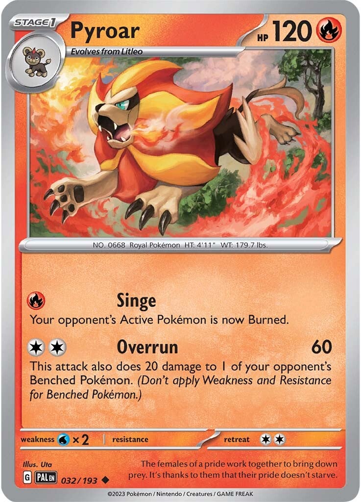 Pyroar (032/193) [Scarlet & Violet: Paldea Evolved] | North Game Den