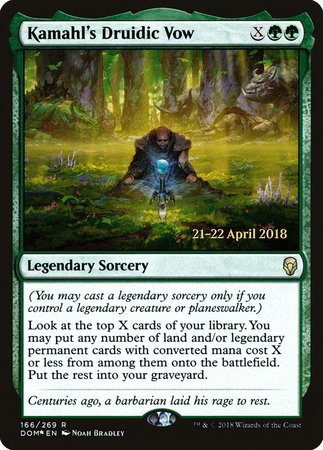 Kamahl's Druidic Vow [Dominaria Promos] | North Game Den