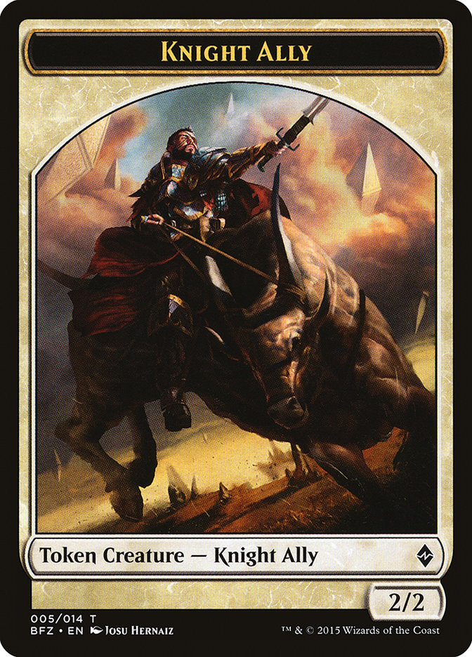 Knight Ally [Battle for Zendikar Tokens] | North Game Den