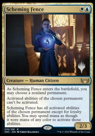 Scheming Fence (Promo Pack) [Streets of New Capenna Promos] | North Game Den