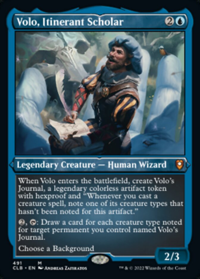 Volo, Itinerant Scholar (Foil Etched) [Commander Legends: Battle for Baldur's Gate] | North Game Den
