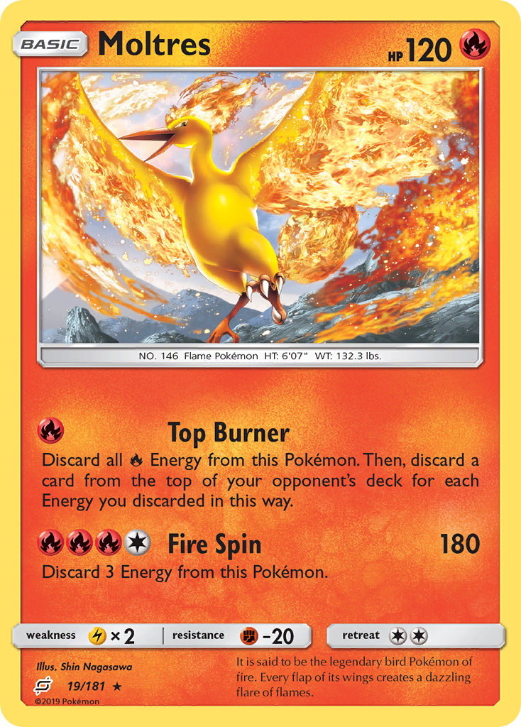 Moltres (19/181) [Sun & Moon: Team Up] | North Game Den