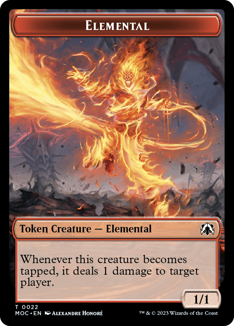 Elemental (22) // Elemental (9) Double-Sided Token [March of the Machine Commander Tokens] | North Game Den