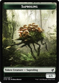 Saproling // Morph Double-sided Token [Commander 2019 Tokens] | North Game Den