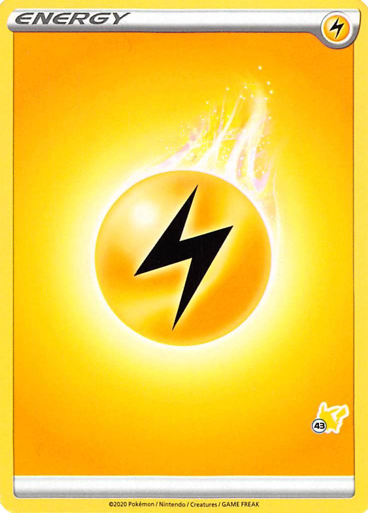 Lightning Energy (Pikachu Stamp #43) [Battle Academy 2022] | North Game Den