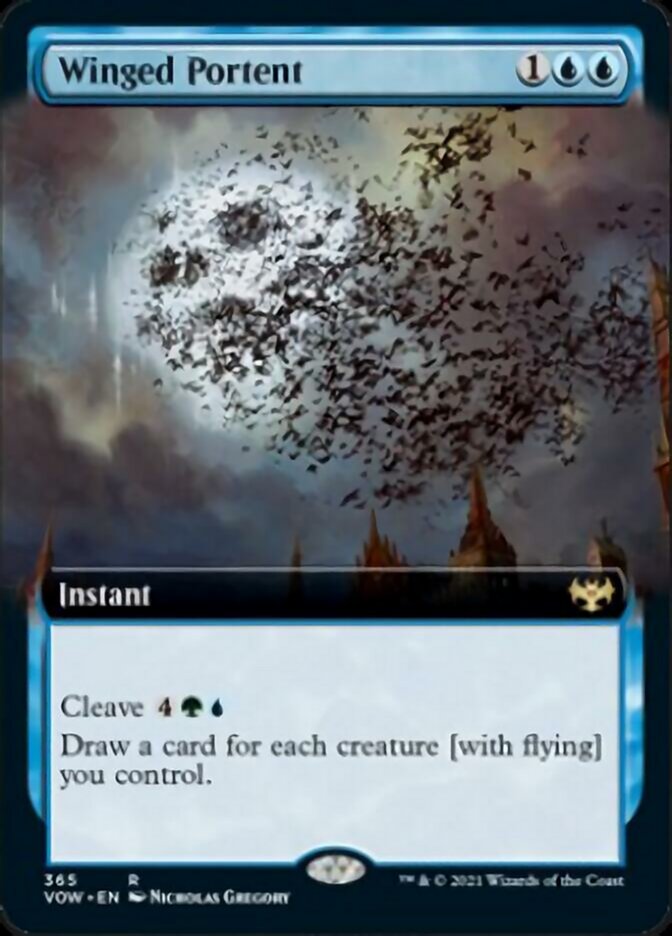 Winged Portent (Extended) [Innistrad: Crimson Vow] | North Game Den