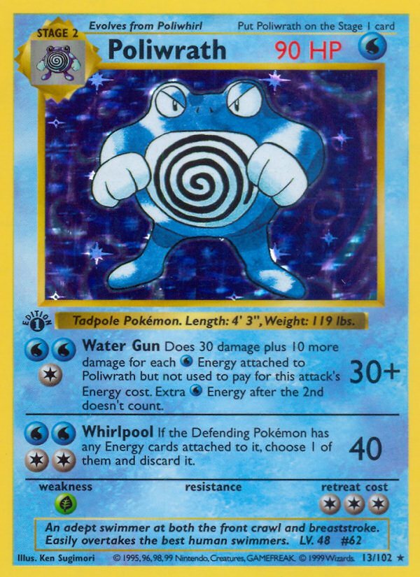 Poliwrath (13/102) (Shadowless) [Base Set 1st Edition] | North Game Den