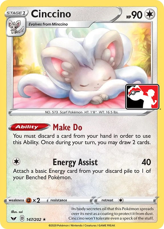 Cinccino (147/202) [Prize Pack Series One] | North Game Den