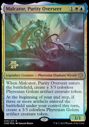 Malcator, Purity Overseer [Phyrexia: All Will Be One Prerelease Promos] | North Game Den