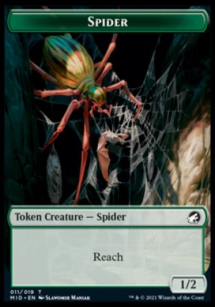 Spider Token [Innistrad: Midnight Hunt Tokens] | North Game Den