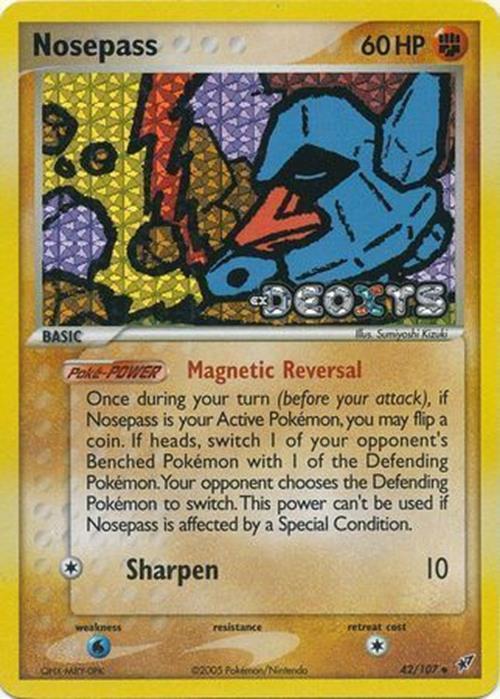 Nosepass (42/107) (Stamped) [EX: Deoxys] | North Game Den