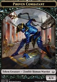 Proven Combatant // Cat Double-sided Token [Hour of Devastation Tokens] | North Game Den