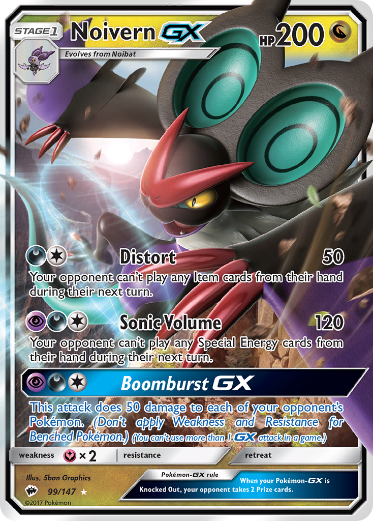 Noivern GX (99/147) [Sun & Moon: Burning Shadows] | North Game Den