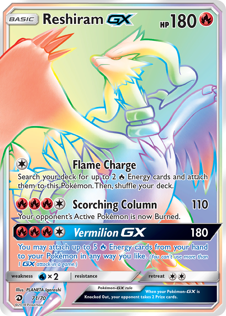 Reshiram GX (71/70) [Sun & Moon: Dragon Majesty] | North Game Den