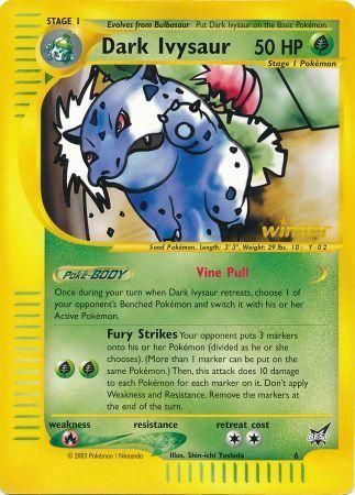 Dark Ivysaur (6) (Winner) (Jumbo Card) [Best of Promos] | North Game Den