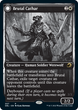 Brutal Cathar // Moonrage Brute [Innistrad: Double Feature] | North Game Den
