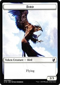 Bird (002) // Sculpture Double-sided Token [Commander 2019 Tokens] | North Game Den