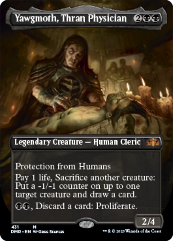 Yawgmoth, Thran Physician (Borderless Alternate Art) [Dominaria Remastered] | North Game Den