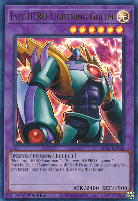 Evil HERO Lightning Golem [LDS3-EN028] Ultra Rare | North Game Den