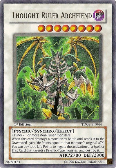 Thought Ruler Archfiend [TDGS-EN044] Ultra Rare | North Game Den