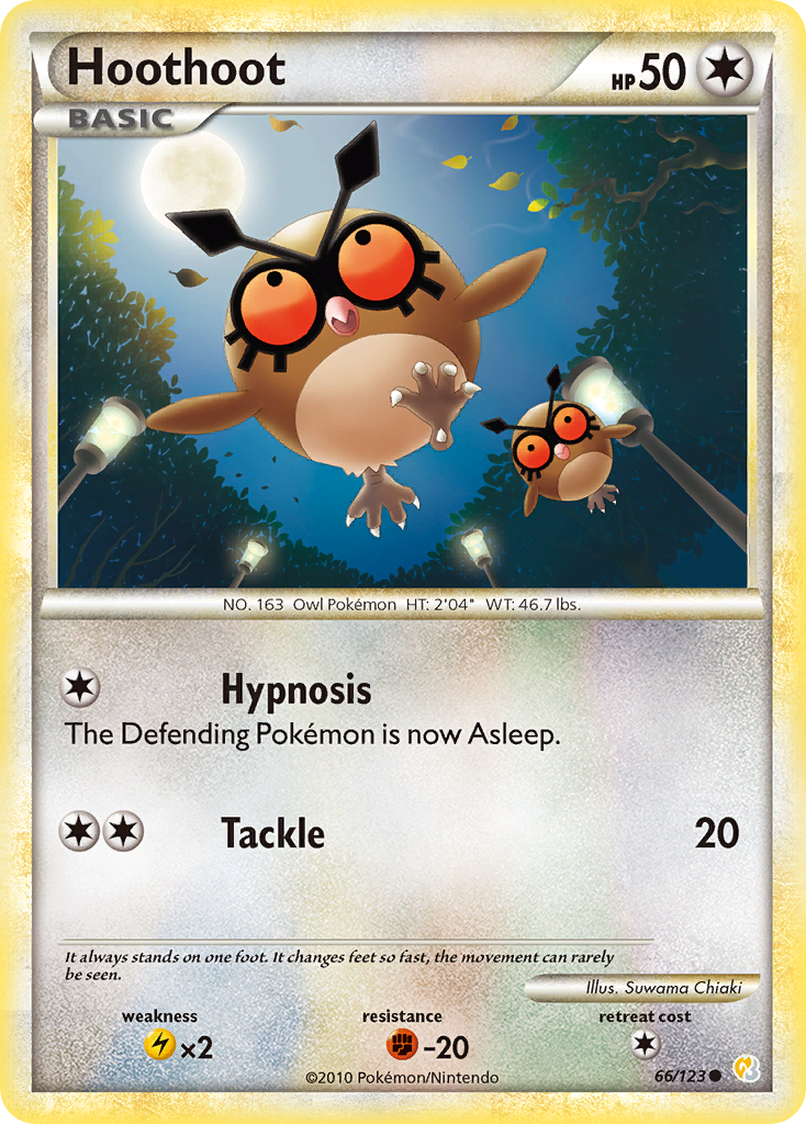 Hoothoot (66/123) [HeartGold & SoulSilver: Base Set] | North Game Den