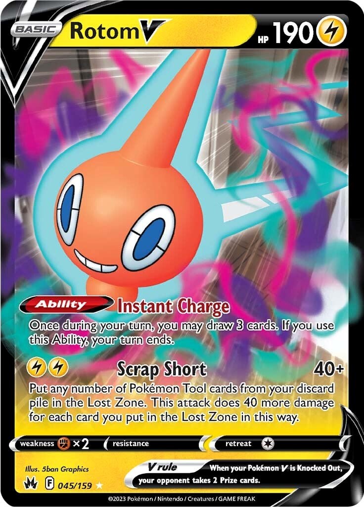 Rotom V (045/159) [Sword & Shield: Crown Zenith] | North Game Den