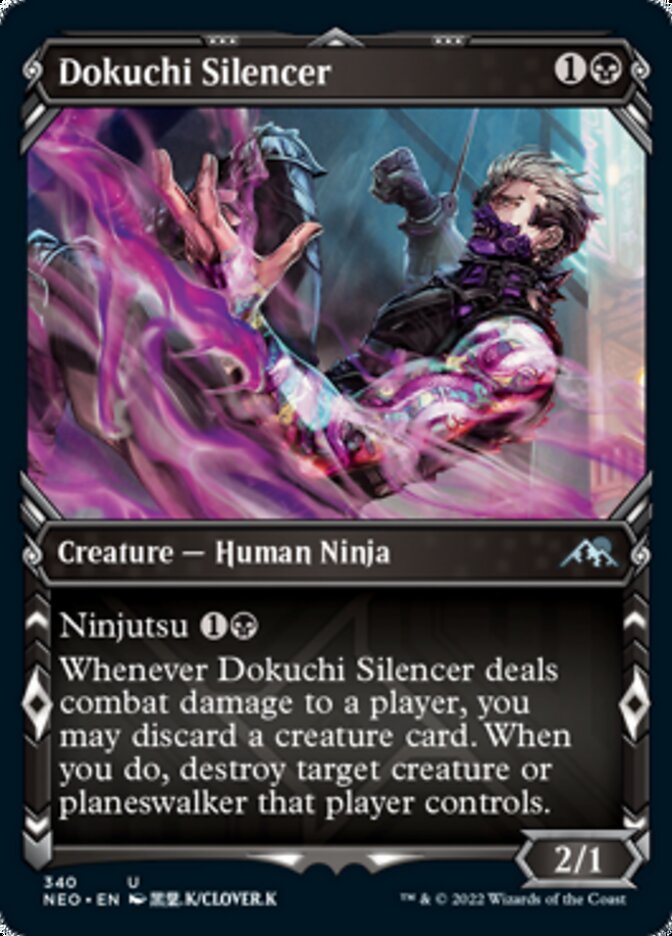 Dokuchi Silencer (Showcase Ninja) [Kamigawa: Neon Dynasty] | North Game Den