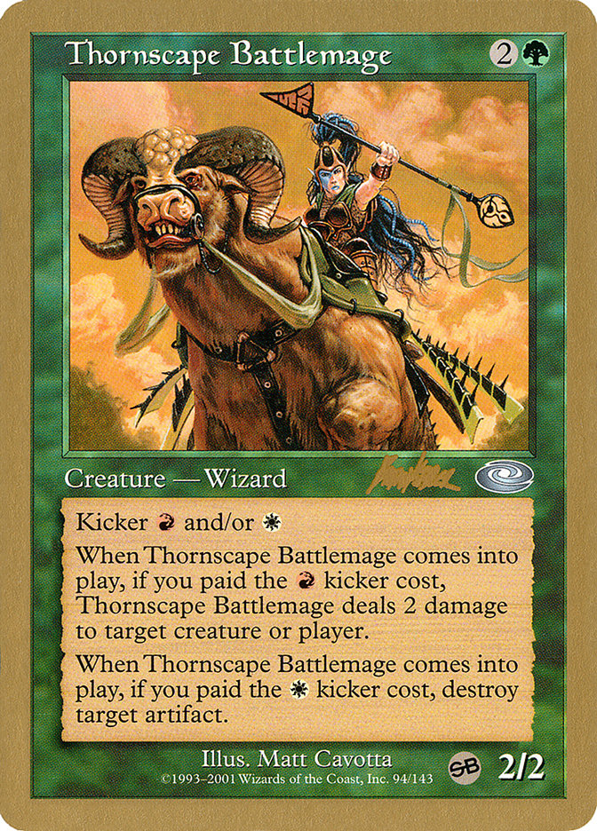 Thornscape Battlemage (Brian Kibler) (SB) [World Championship Decks 2002] | North Game Den