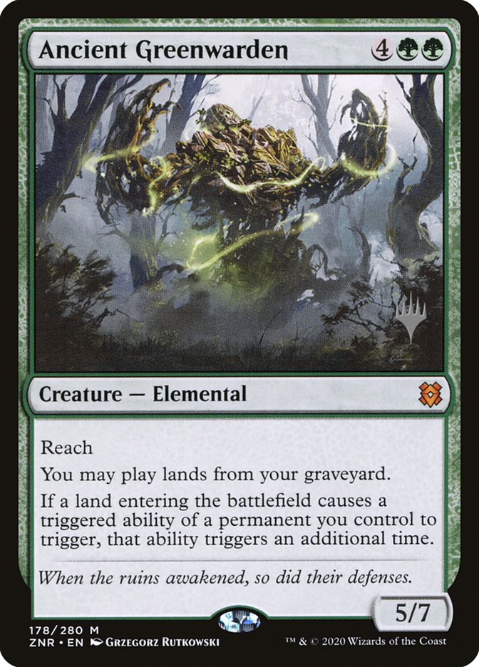 Ancient Greenwarden (Promo Pack) [Zendikar Rising Promos] | North Game Den