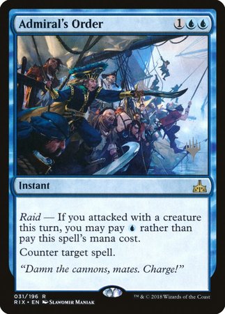 Admiral's Order [Rivals of Ixalan Promos] | North Game Den