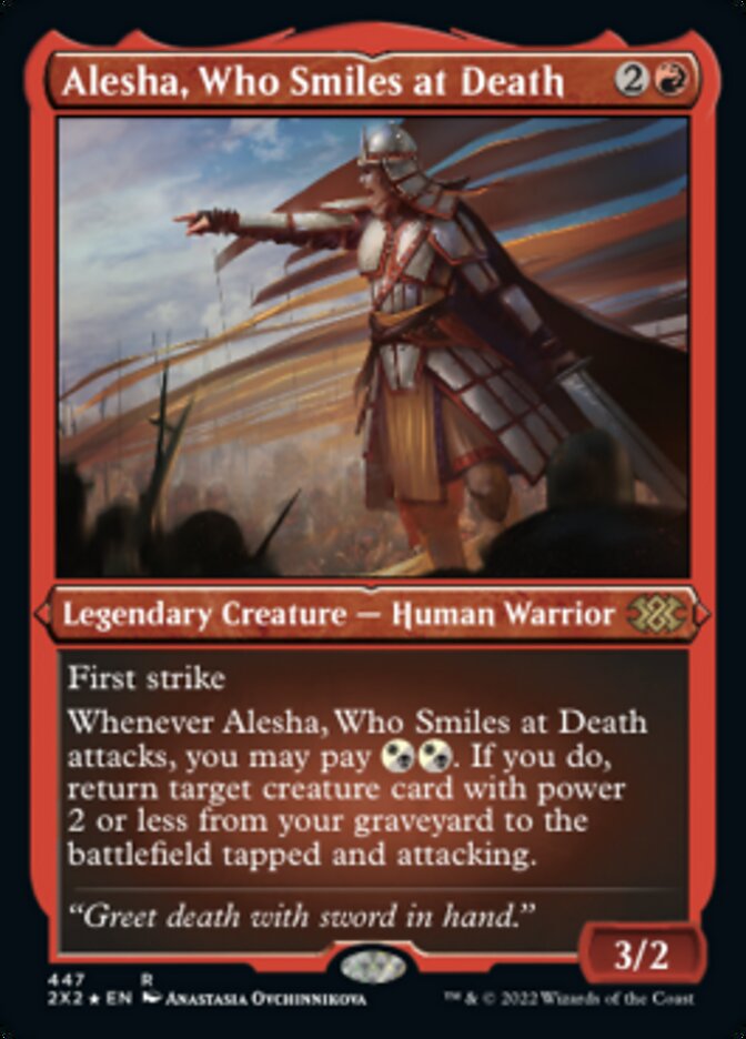 Alesha, Who Smiles at Death (Foil Etched) [Double Masters 2022] | North Game Den