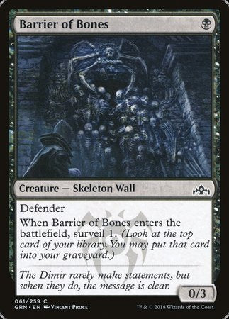 Barrier of Bones [Guilds of Ravnica] | North Game Den