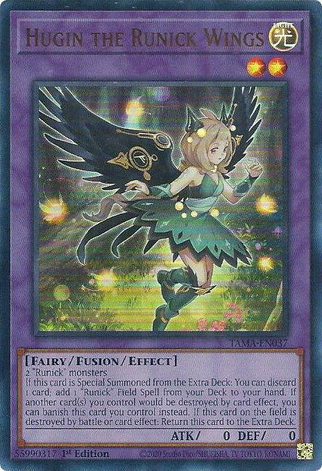 Hugin the Runick Wings [TAMA-EN037] Ultra Rare | North Game Den