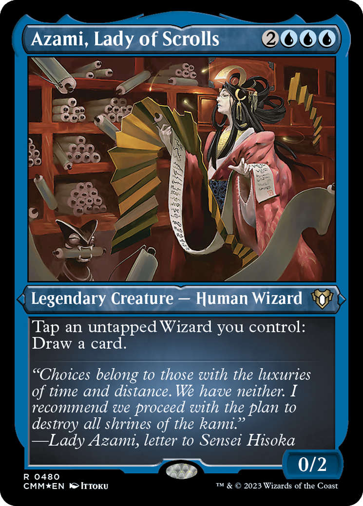 Azami, Lady of Scrolls (Foil Etched) [Commander Masters] | North Game Den