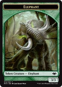 Elephant (012) // Spirit (016) Double-sided Token [Modern Horizons Tokens] | North Game Den