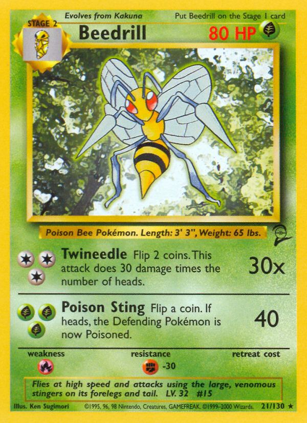 Beedrill (21/130) [Base Set 2] | North Game Den