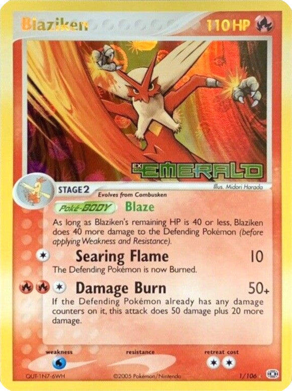 Blaziken (1/106) (Stamped) [EX: Emerald] | North Game Den