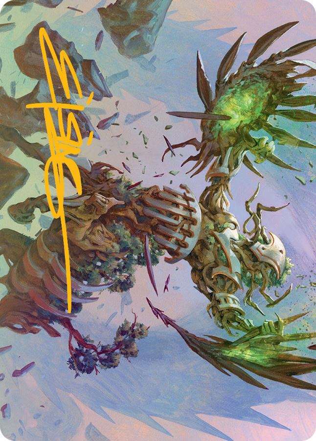 Botanical Brawler Art Card (Gold-Stamped Signature) [March of the Machine Art Series] | North Game Den