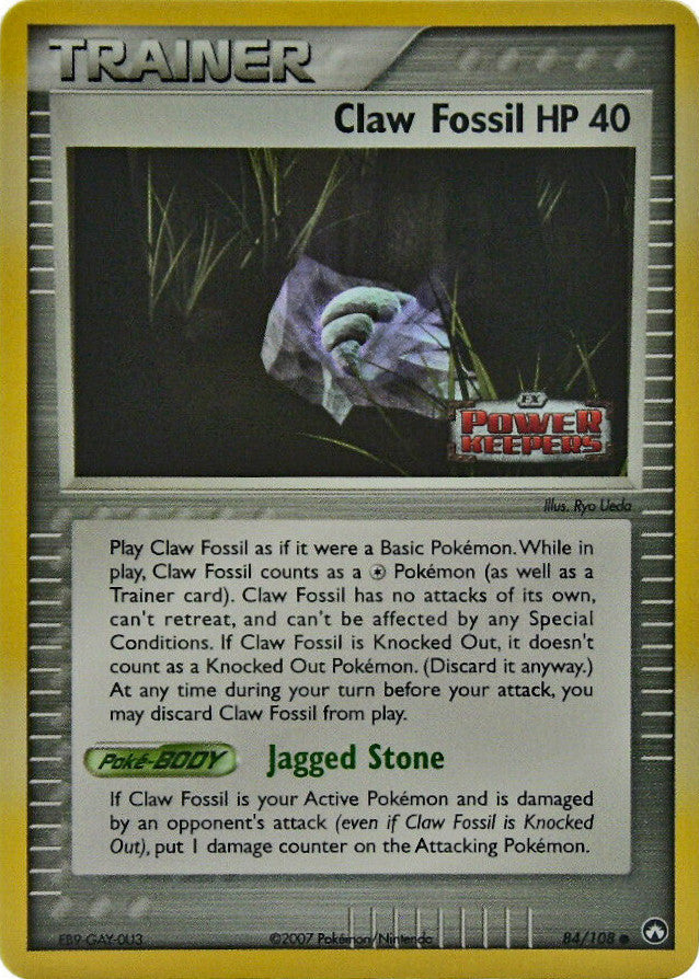 Claw Fossil (84/108) (Stamped) [EX: Power Keepers] | North Game Den