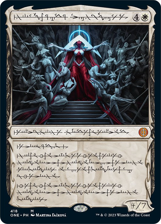 Elesh Norn, Mother of Machines (Phyrexian Step-and-Compleat Foil) [Phyrexia: All Will Be One] | North Game Den