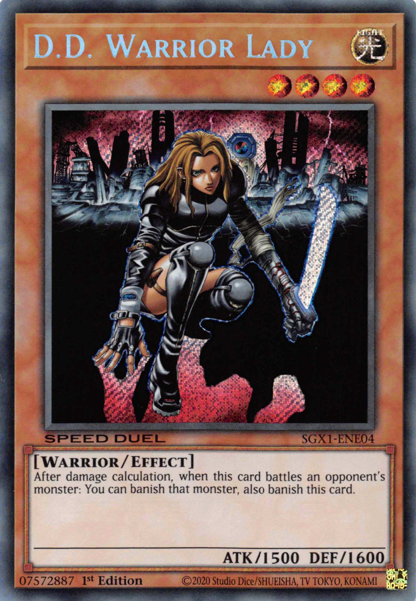 D.D. Warrior Lady [SGX1-ENE04] Secret Rare | North Game Den