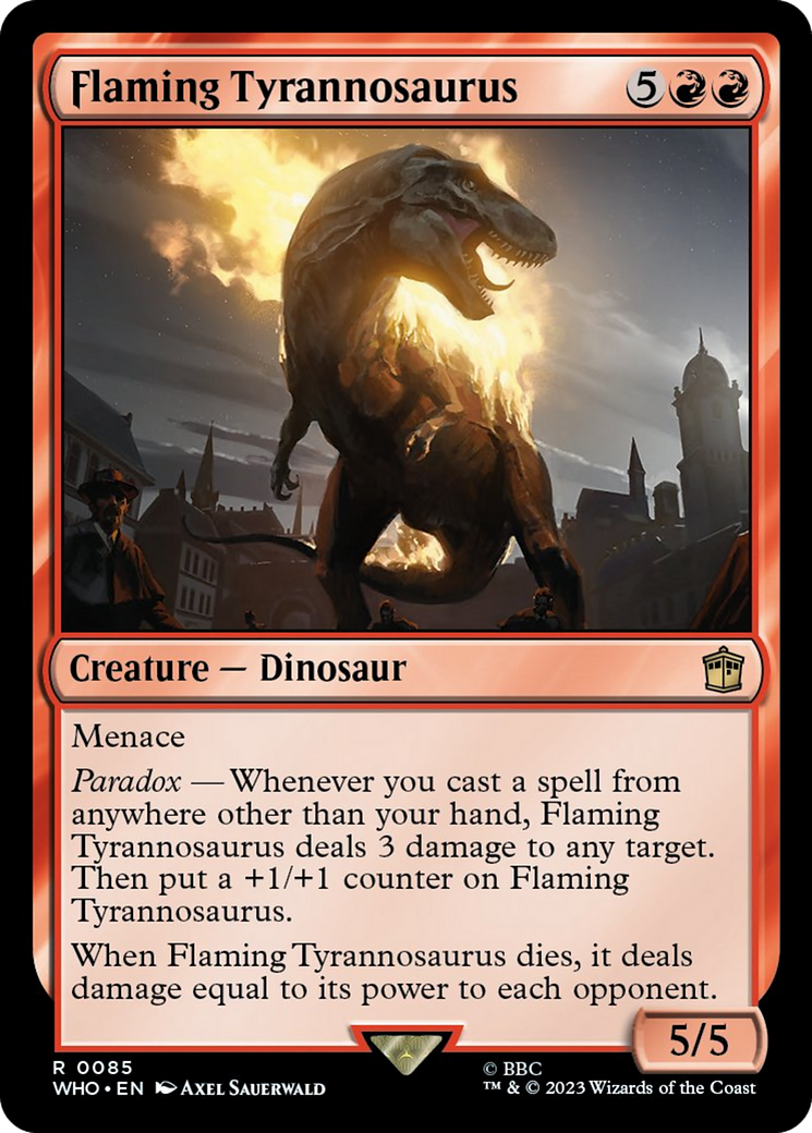 Flaming Tyrannosaurus [Doctor Who] | North Game Den