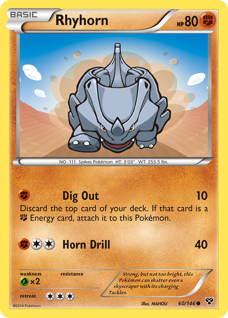 Rhyhorn (60/146) [XY: Base Set] | North Game Den