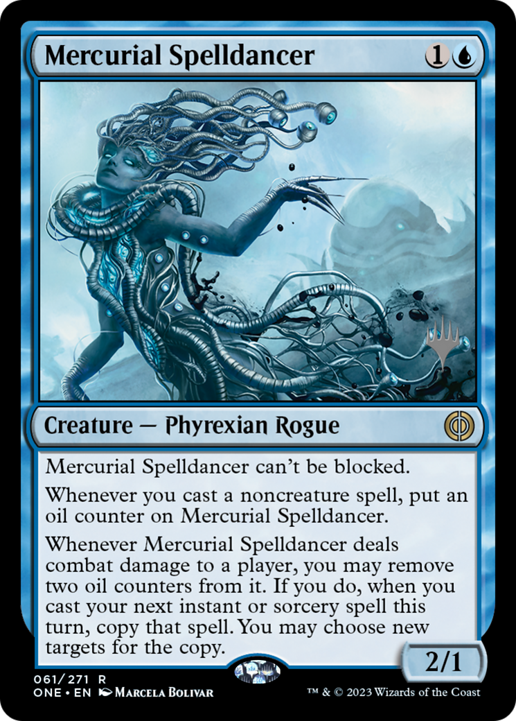 Mercurial Spelldancer (Promo Pack) [Phyrexia: All Will Be One Promos] | North Game Den