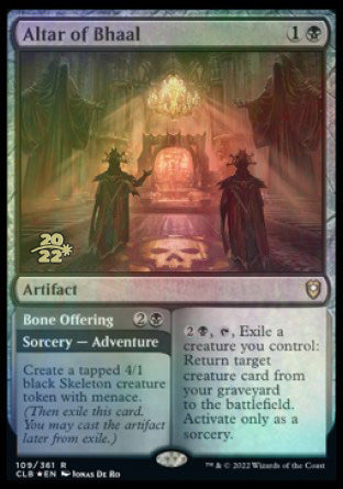 Altar of Bhaal // Bone Offering [Commander Legends: Battle for Baldur's Gate Prerelease Promos] | North Game Den