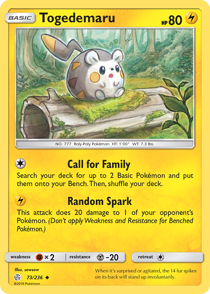 Togedemaru (73/236) [Sun & Moon: Cosmic Eclipse] | North Game Den