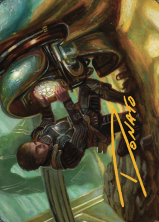 Urza, Powerstone Prodigy Art Card (Gold-Stamped Signature) [The Brothers' War Art Series] | North Game Den